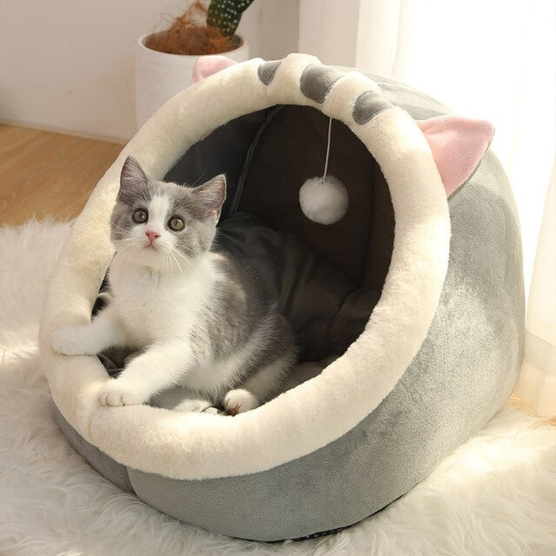 New Deep Sleep Cat Bed House Funny Snail Cats Mat Beds Warm Basket for Small Dogs Cat House Cushion Pet Tent Kennel Cat Supplies