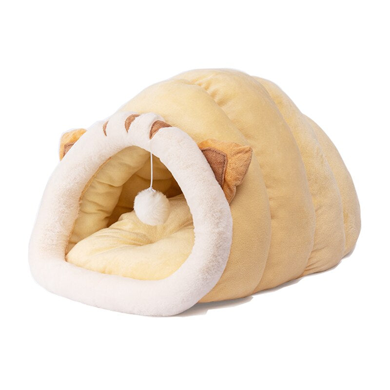 New Deep Sleep Cat Bed House Funny Snail Cats Mat Beds Warm Basket for Small Dogs Cat House Cushion Pet Tent Kennel Cat Supplies